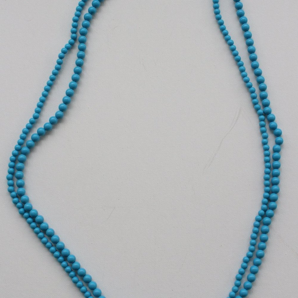 Blue beaded necklace